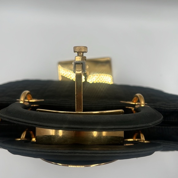 CHRISTIAN DIOR CANNAGE LADY DIOR BLACK AND GOLD - Picture 9 of 14